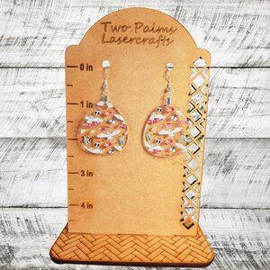 Owls Scarves and Gifts Acrylic Earrings - Oblong Drop